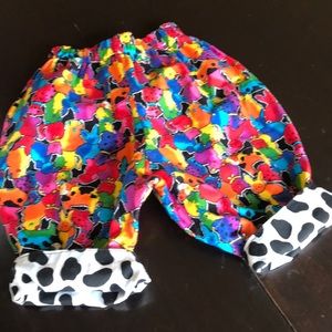 Infant reversible pant animal print cow print